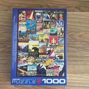 Eurographics Travel USA Vintage Posters 1000 Piece Jigsaw Puzzle 19.25 X 26 Inch